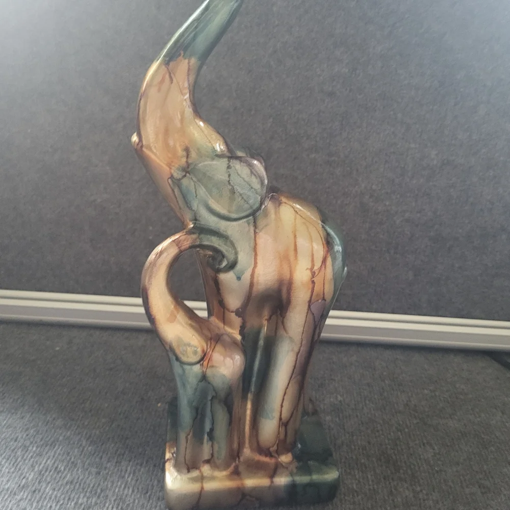 Pier 1 Elephant and calf statue decor